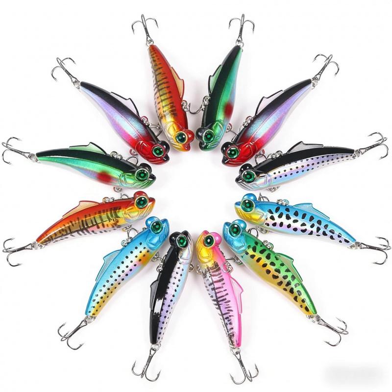 6Sinking HookVIBLuya Bait12.5g5cmReflective Bionic Fishing Lure Set with Sound Beads for Fishing Gear