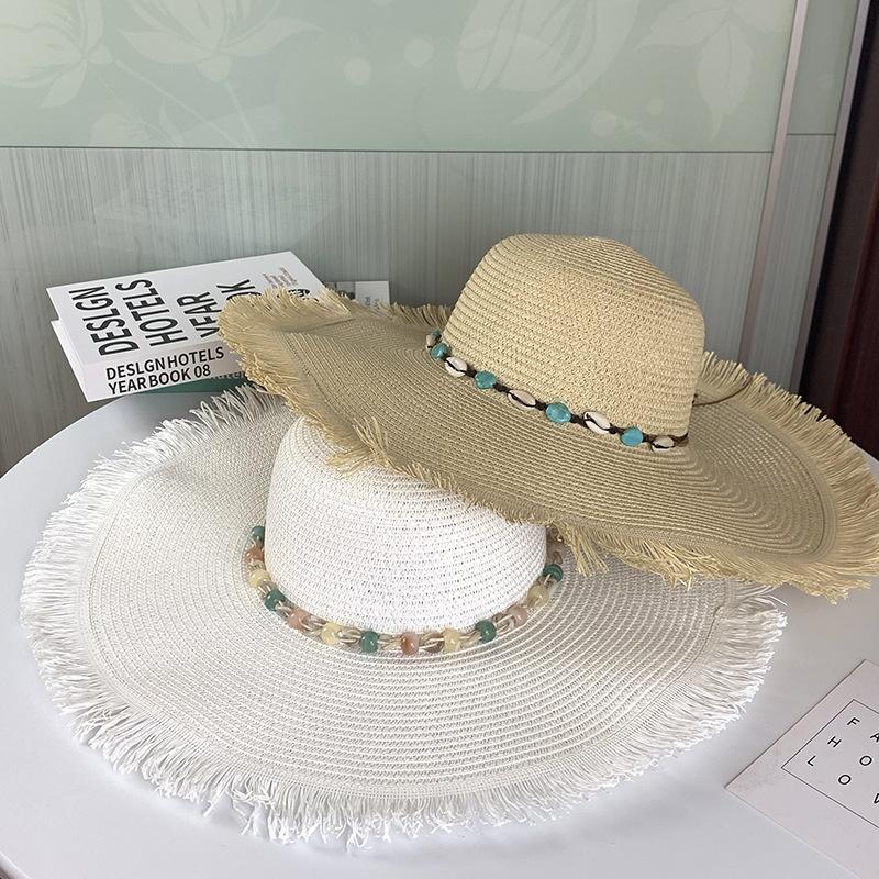 Summer Sun Protection Big Brimmed Straw Hat Women's Versatile New Sun Hat Anti UV Face Shading Sun Hat