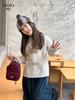 YOJIA Girls' Cartoon Sweater - Winter 2025, Fashionable Warm Knitwear