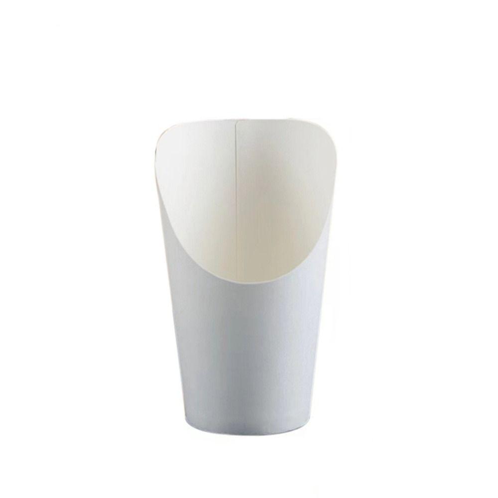 50pcs Water Proof Kraft Paper Slant Cup Oil-proof Snack Cups Popcorn Boxes Ice Cream Cup  Sundae