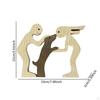 Couple with Dog Figurines Pet Sculpture Lover Gift Carving Creative Cute Figure Handcraft for