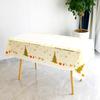 137x274cm Christmas Tablecloth PE Plastic Waterproof Oil-proof Rectangular Table Cover Cloth Christmas Table Decoration