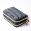 Leopard Print RFID Card Holder Wallet, Double Zipper Compact Bifold Purse, Multi-Card Slots, Anti-Theft Credit Card Organizer for Women, Men