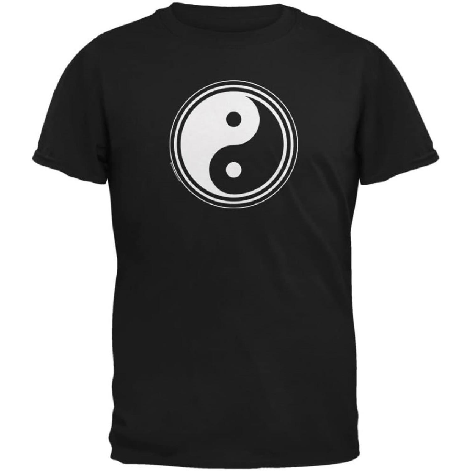 Yin Yang Circles Black Adult T-Shirt S