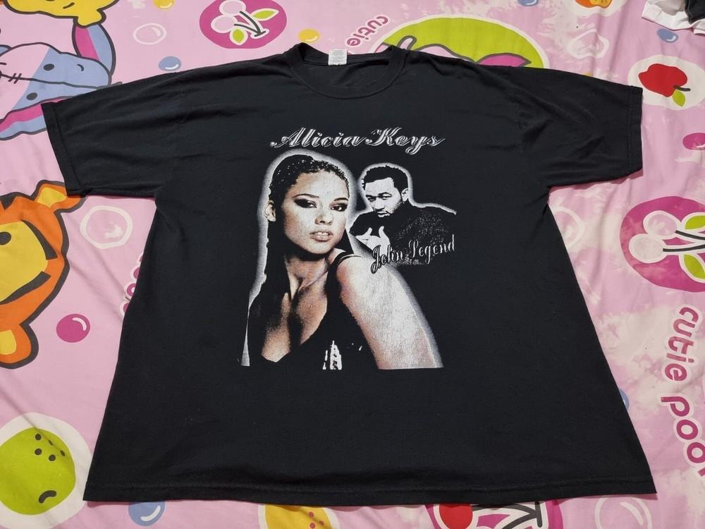 VIntage Alicia Keys John Legend Shirt Unisex Concert S to 5XL MQ412 Unisex T-Shirt L