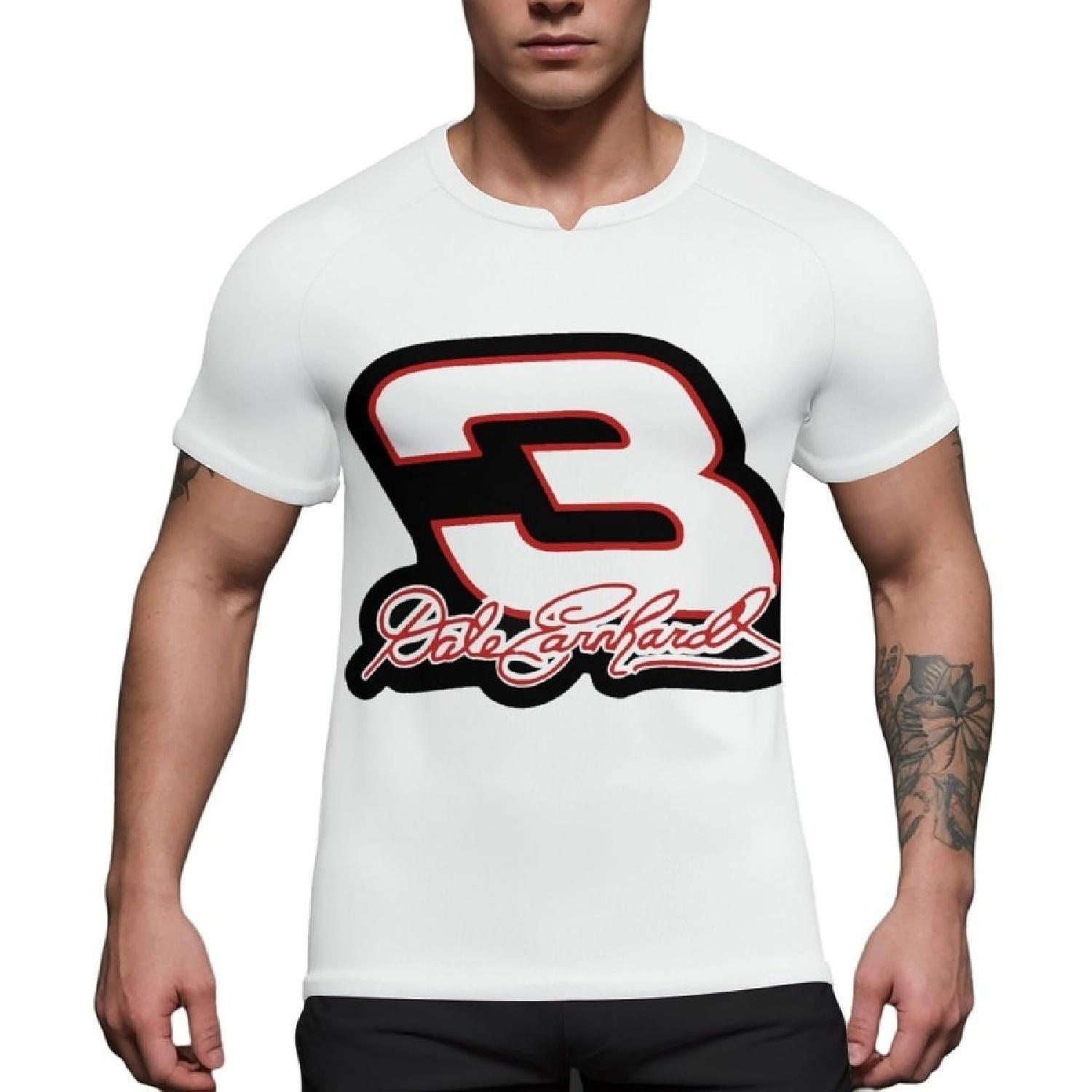 

Maytue Men s T-Shirt Dale Earnhardt Crew Neck Quick Dry Cool Short Sleeve Comfortable Casual Sportswear XXXXXL білий