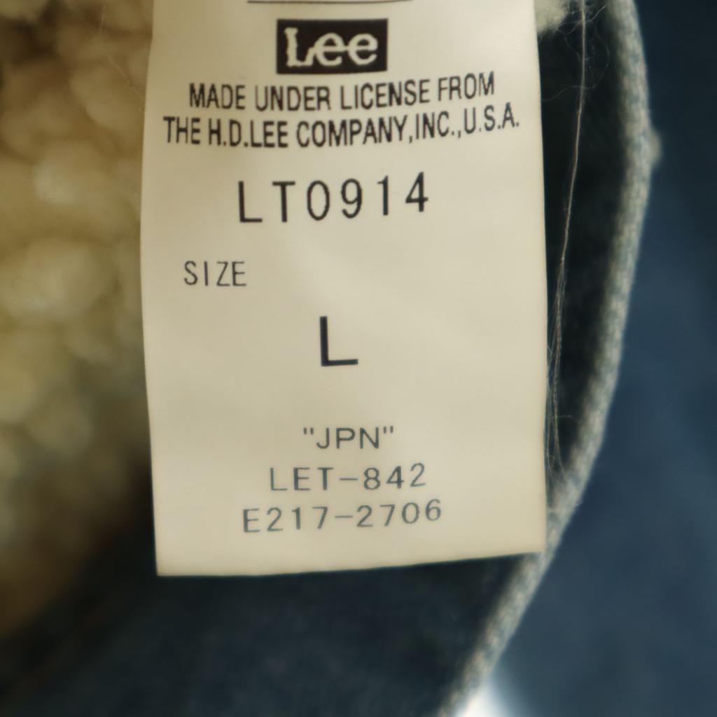 Lee STORM RIDER Back bore Denim Jacket L Wash blue Denim jacket trucker Women Used