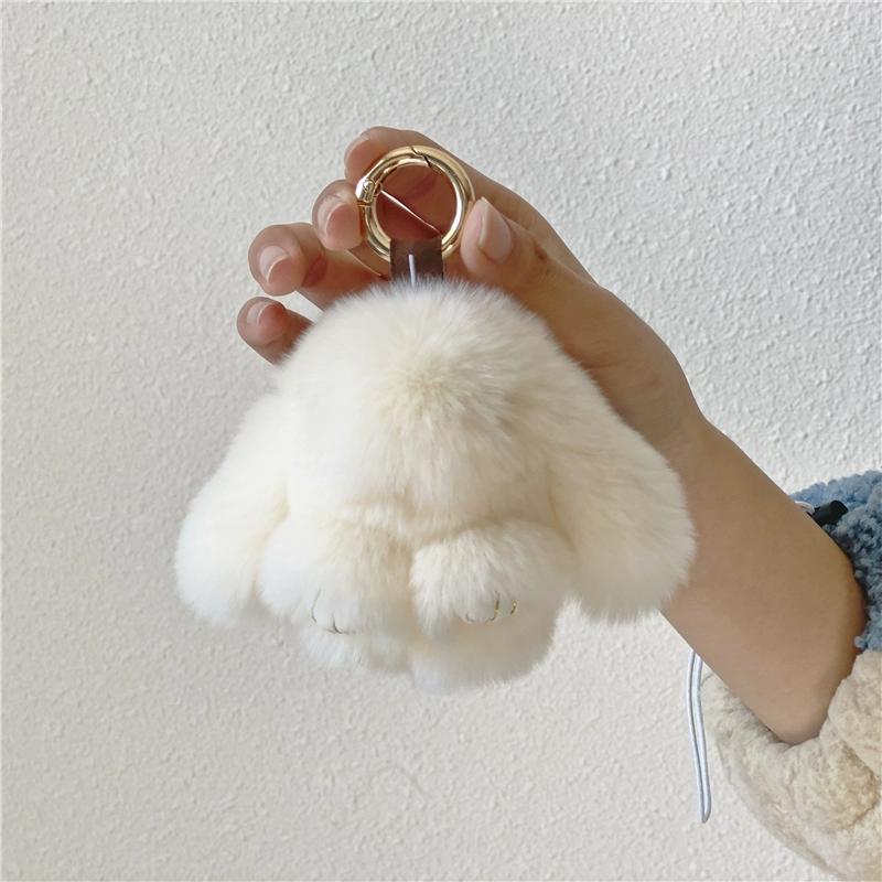 Kaninchen Auto Schlüsselanhänger Weibliches Kaninchenhaar Mini Kaninchen Taschenanhänger Ins Handy Anhänger