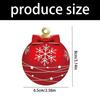  12PCS Wooden Christmas Ball Ornaments Hanging Pendant Festival Home Decoration Decorative Holiday Party Supplies