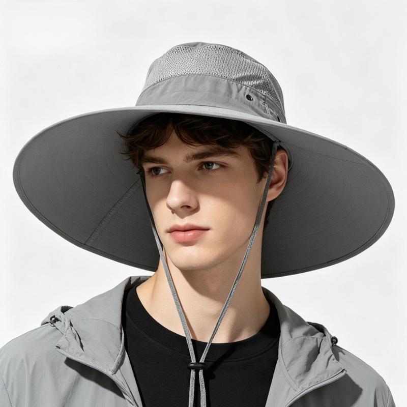 Sonnenhüte für Herren Damen Fischerhut UPF-Schutz Breiter Rand Fischerhut Atmungsaktiv Schnelltrocknend Wasserabweisend Outdoor Wandern Strand Reisen Sommerhüte