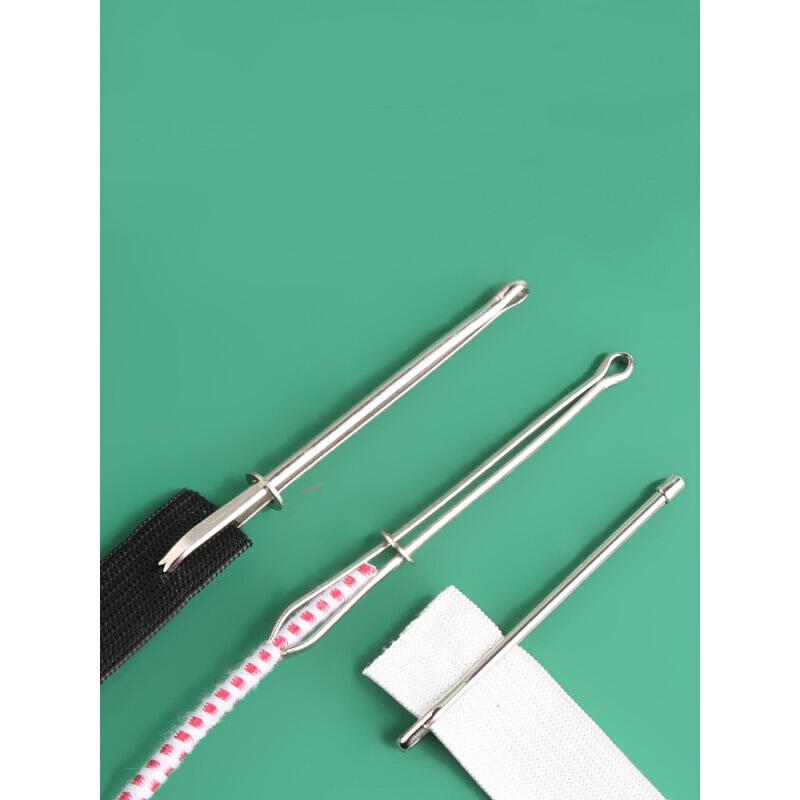 Elastische Metall-Kordelzug-Einfädler Elastische Kordel-Einfädler-Klammer Selbstverriegelnde Pinzette Nähzubehör DIY-Werkzeug