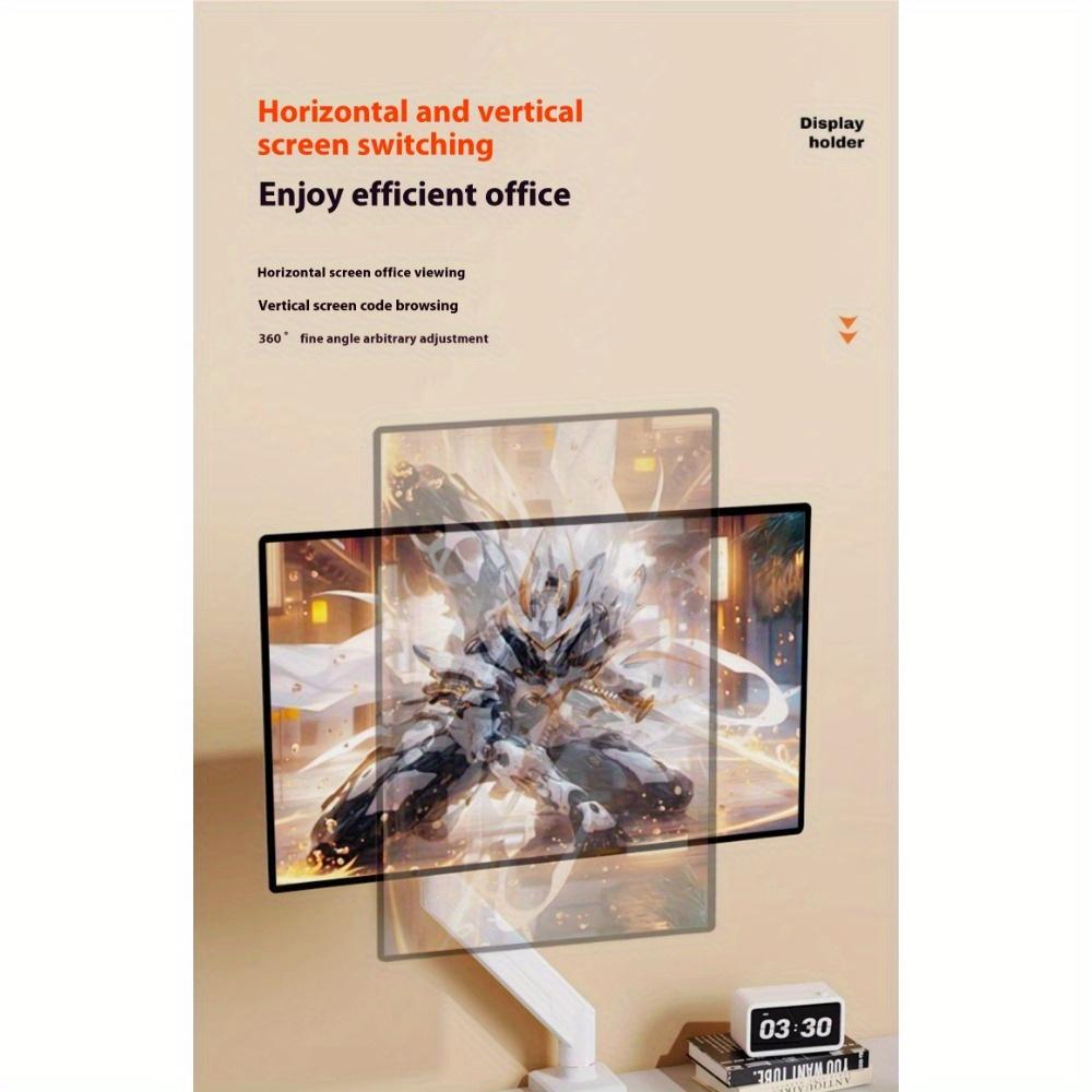 Computer monitor stand, adjustable and rotatable, cantilever base desktop, punch-free, display heightening stand