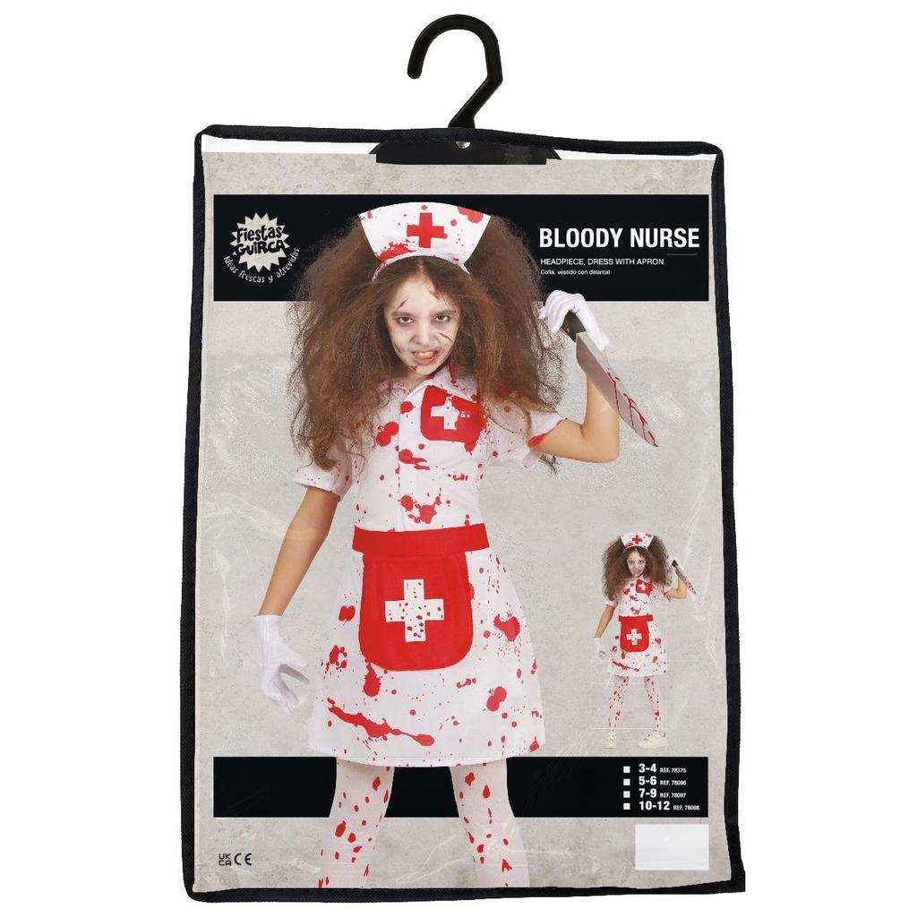 Fiestas Guirca Childrens/Kids Bloody Nurse Costume Set