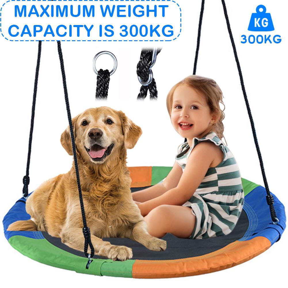 Flying Swing 300KG Weight Capacity Flying Saucer Round Tree Swing Play Set 900D Oxford with Adjustable Ropes for Kids and Adults