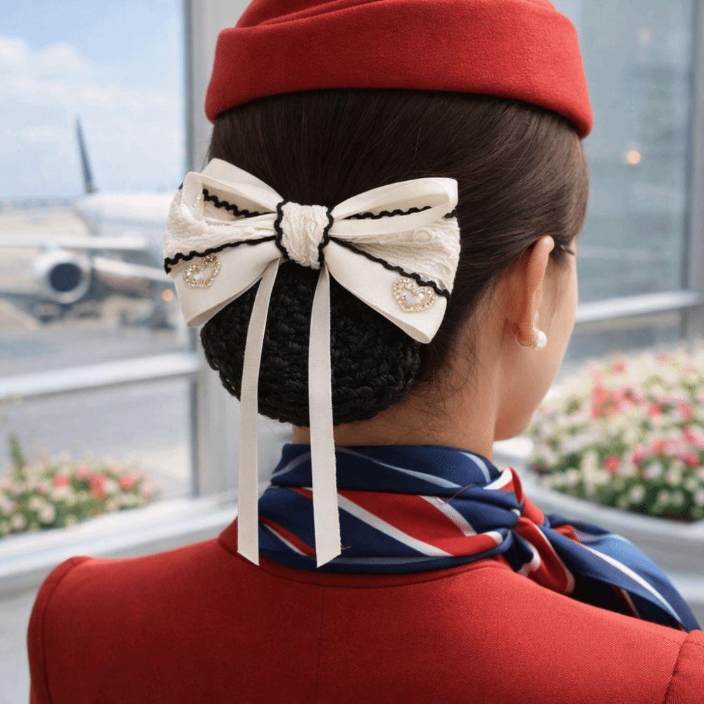 Elegant Net Bun Hair Cover Loose Mesh Nurses Spring Clip New Bun Snood Hair Clip  Funerals