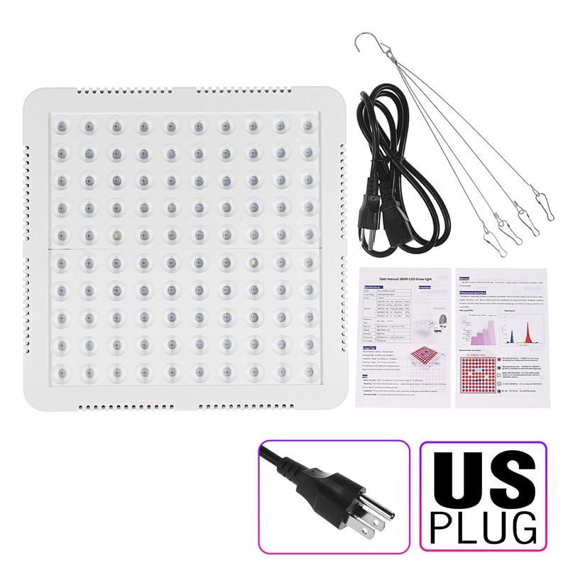 

100PCS 300W LED Grow Light Indoor Plants Growing Greenhouse Lighting Hydroponic Full Spectrum For Veg Flower Indoor Plant Seeds US