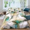 Peacock Feather Print Duvet Cover Bird Feathers Element Bedding Set Ultra Psychedelic Swirl Comforter Cover Colorful Bedclothes