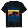 Funny Beaver Retro Vintage 80s Style Fitness Tshirt Cotton Tops Tees Unisexs Clothes Oversized Unisex Tees Streetwear Tshirt