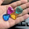 100 PEZZI Diamanti Acrilici a Forma di Cuore 25MM Bomboniere per Feste Compleanni Bambini Carnevale Tesoro Premi per la Classe Regali per Ragazze