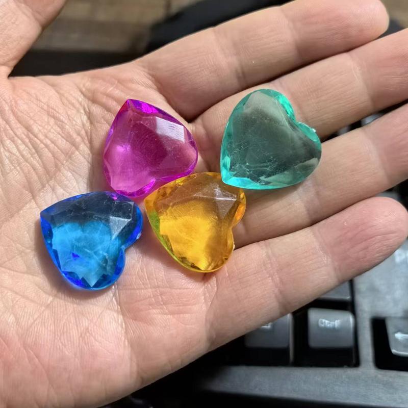 100 PEZZI Diamanti Acrilici a Forma di Cuore 25MM Bomboniere per Feste Compleanni Bambini Carnevale Tesoro Premi per la Classe Regali per Ragazze