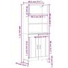 VidaXL Buffet haut Blanc 69,5x34x180 cm Bois d'ingénierie 3189957