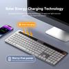 Dejeen Wireless Solar Rechargeable Keyboard, Full-Size Solar Rechargeable Keyboard for PCs, Desktops, Laptops, Tablets, Smart TVs, and Windows 111087