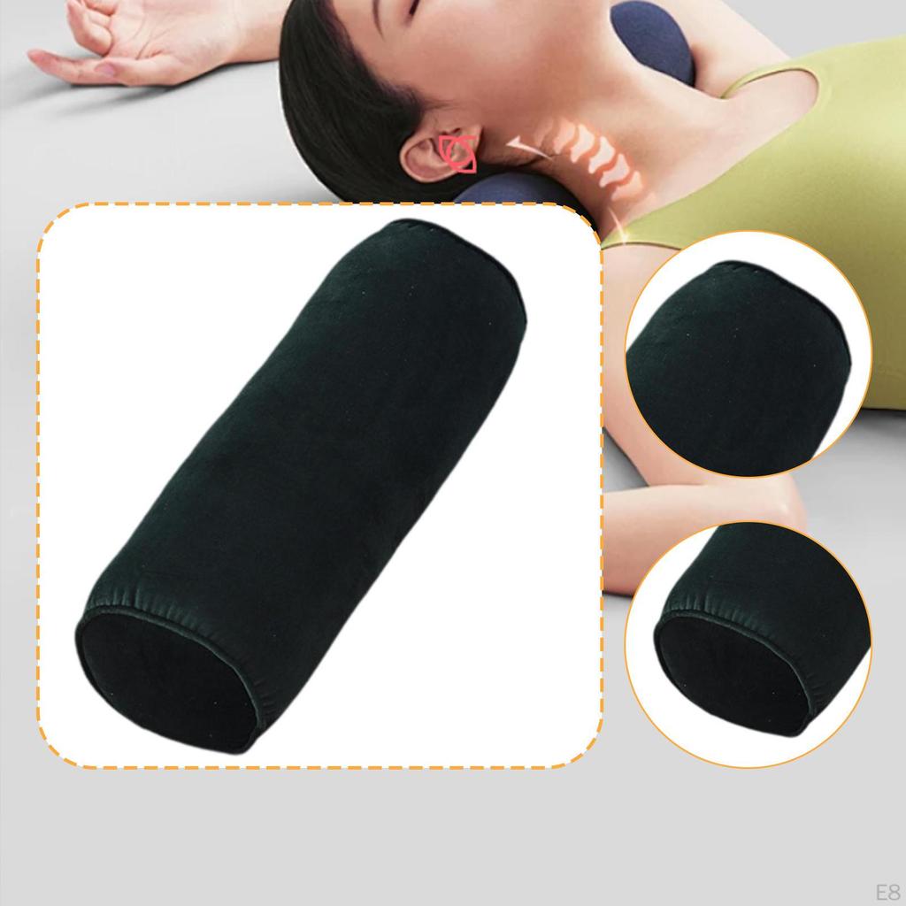 Breathable Round Neck Pillow Cervical Roll for Sofa Car Leg Knees 50x17cm