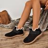 Comemore Flat Warm Padded Snow Boots Winter New Solid Color Round Head Cotton Shoes for Women Suede Casual Plus Velvet Botines