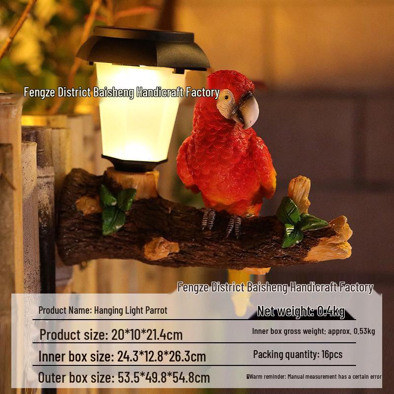 Solar LED Courtyard Lights: Tree Hanging Koala, Owl, and Parrot Garden Ornaments