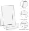 Acrylic Book Easel Stand with Ledge Clear Easels Plate - 5 Pack for Books Display, Music Sheets, Artworks, CD, Tablet Holder