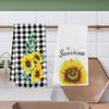 2 Pack Sunflowers Waffle Kitchen Towels Dish Towels, 15.7 Inch X 23.6 Inch, Super Absorbent & Lint Free Hand Towels for Home