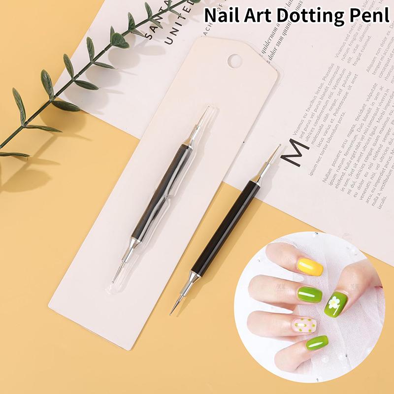 1Pcs Nail Art Dotting Pen Tool Double-Ended Painting Embossing Stylus For Point Drill Drawing Diy Manicure Dotting Tools