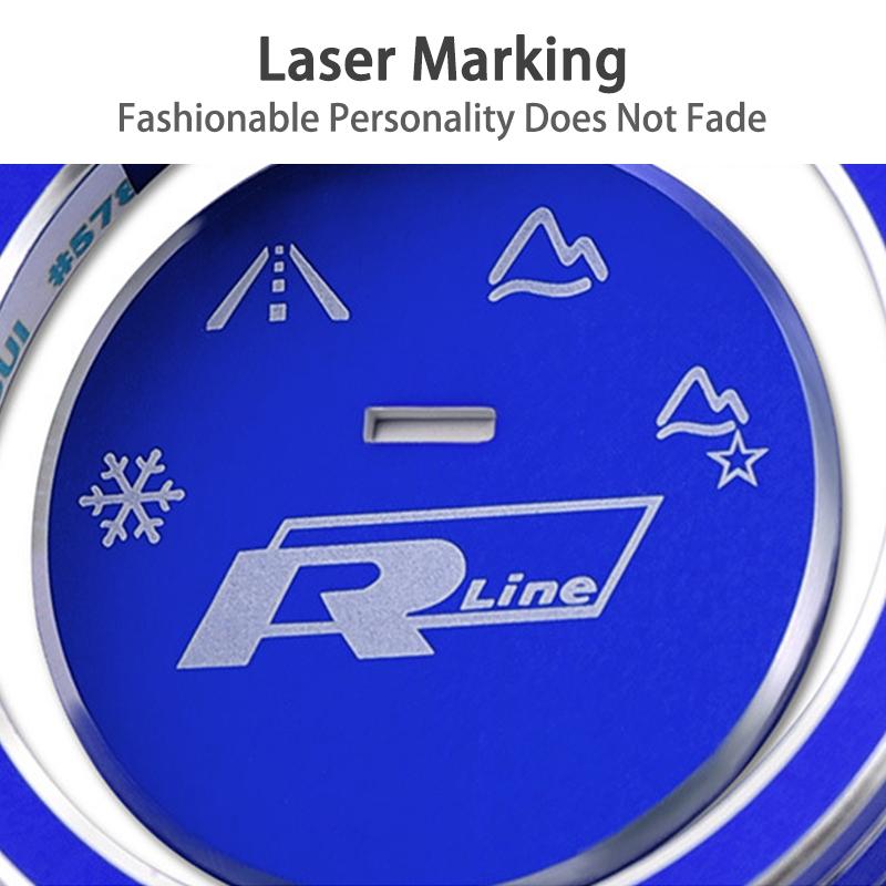 2026 Hot Sticker 2Pcs 3D Aluminum Interior Driving Mode Knob Ring Decorative Stickers For VW Volkswagen Tituan Tharu TAYRON T-RO