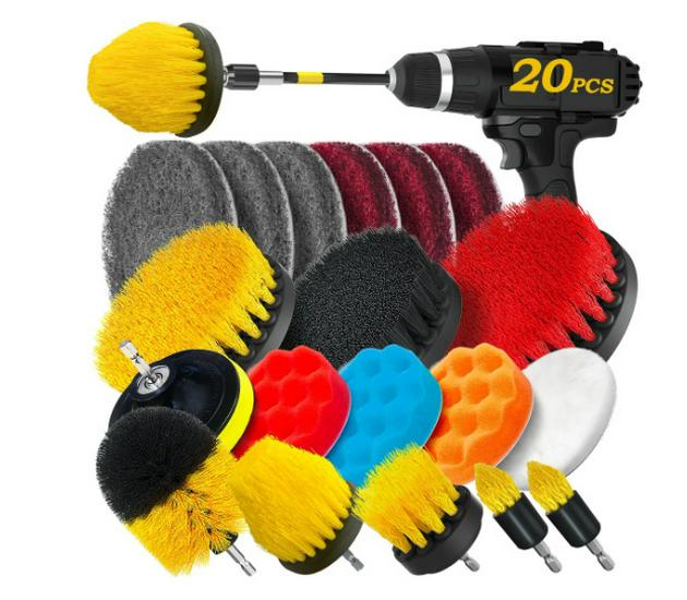 45-Piece Electric Drill Cleaning Brush Set for Car, Kitchen, Bathroom, Floor & Home Use