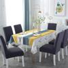 1 2 4 6 -Pcs Jacquard Dining Chair Covers Stretch Plush Chair Slipcovers Chair Seat Coverwashable Removable For Dining Room
