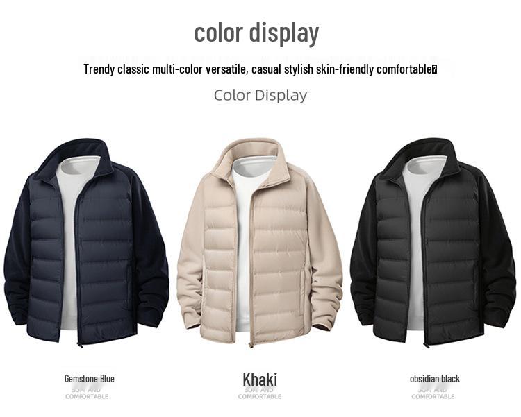 Fetter Bruder Winter Herren Übergröße Daunenjacke, 400+ Jin, Leicht, Stehkragen, Extragroß