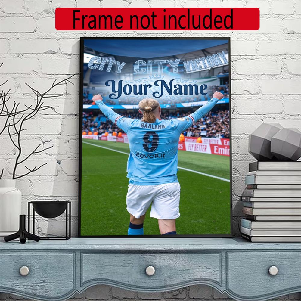 Haaland Personalized Name Diamond Paintings Mosaic Wall Round Diamond Art Painting Kits Embroidery Crystal Accessories Frameless