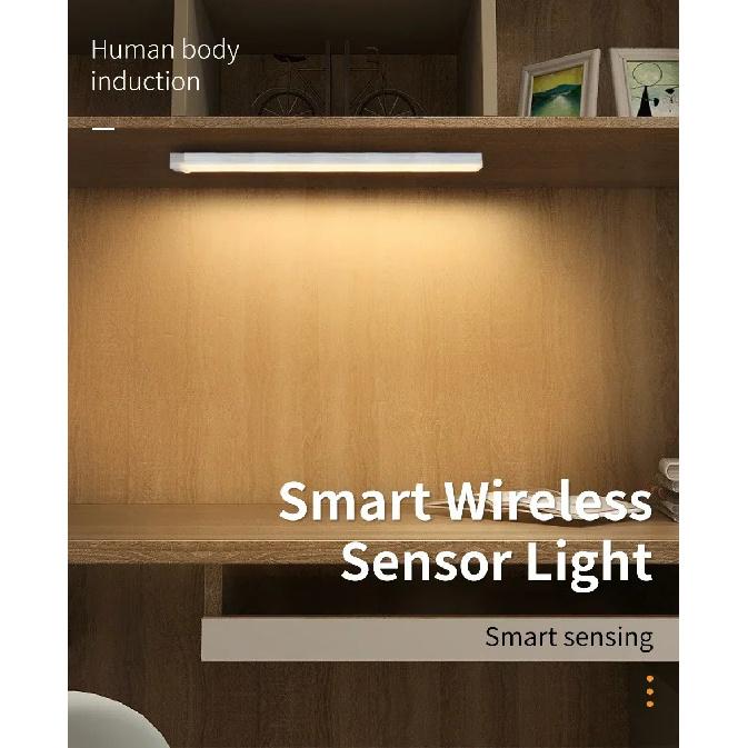 Motion Sensor LED Cabinet Light Rechargeable Versatile Use Portable Cordless Magnetic for Kitchen Bedroom Detector Light