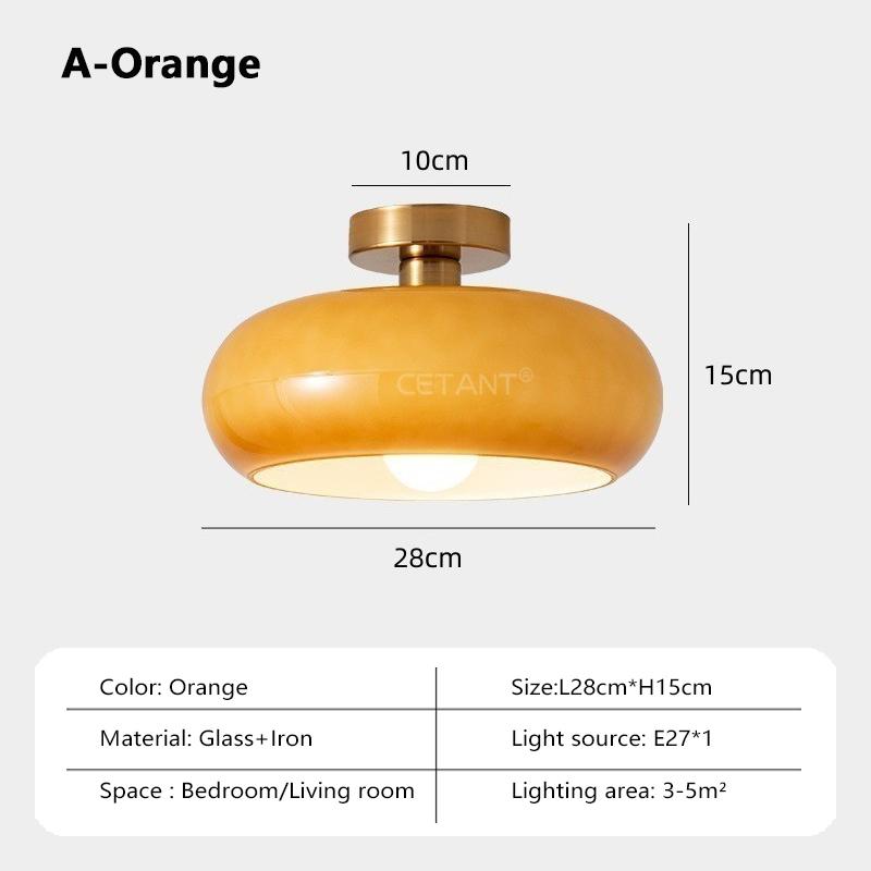 Vintage Glass Ceiling Light G80 Bulb For Living Room Entrance Bedroom Hallway Cloakroom Balcony Indoor Lighting Fixtures