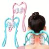 Manual Neck Massager 6 Roller Pressure Point Shoulder Massage Tool Handheld Cervical Spine Relaxer for Pain Relief Deep Tissue