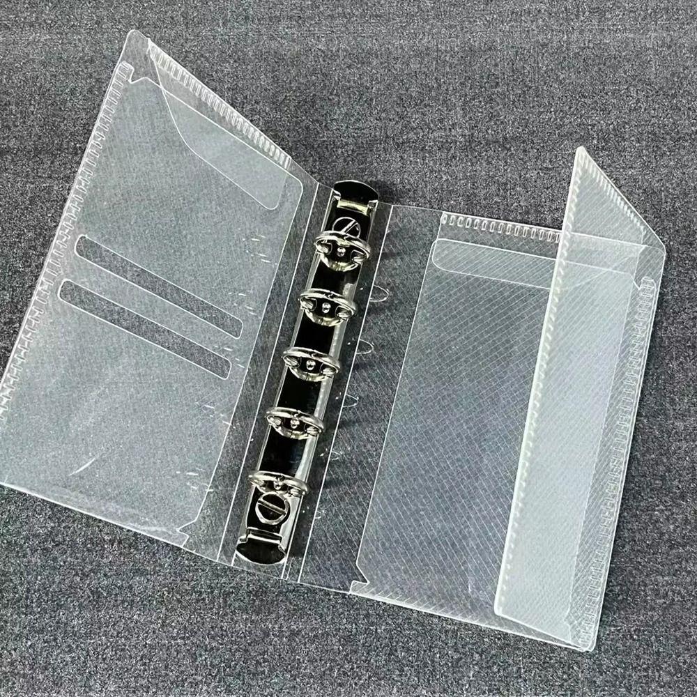 1Pcs Three Fold Loose Leaf Notebook Cover PP Small Card Photo Storage Ledger New M5 A7 A6