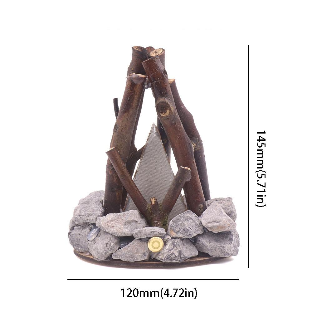 3D Flame Effect LED Bonfire Night Light Handmade Design Glowing Effect Three-dimensional Desktop Decoration Burning Simulation