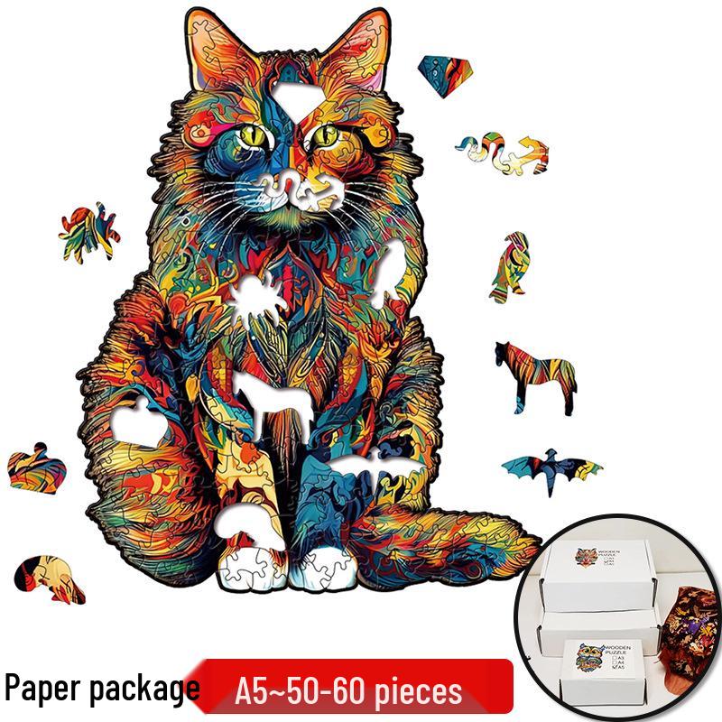 Irregular Animal Dog Penguin Wooden Puzzle in Stock