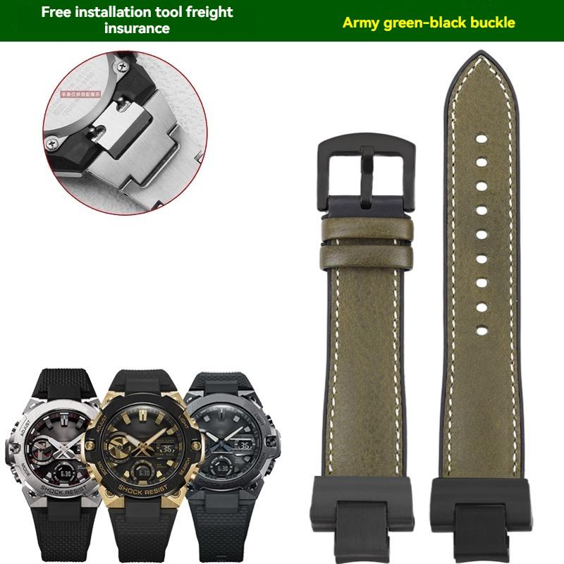 

Силиконовый ремешок из итальянской кожи Для Casio G-SHOCK Steel Heart серии GST-B400 модный повседневный ремешок для часов GST-B400