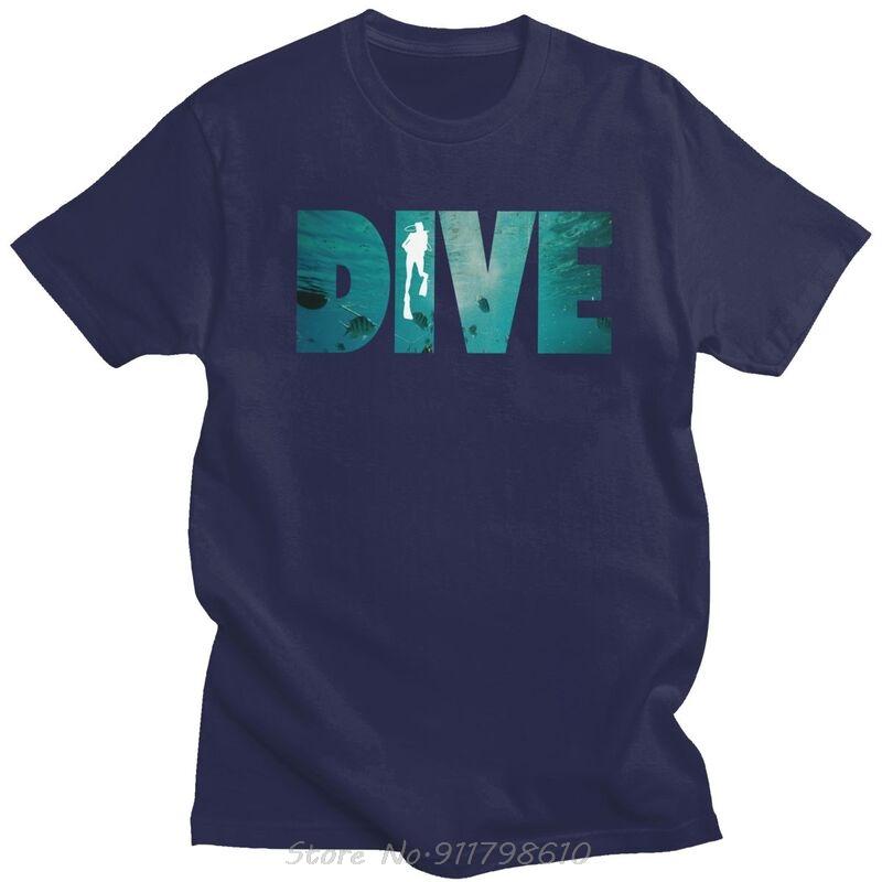 

Dive T Shirt Cotton Tees Scuba Diving T-shirt Slim Fit Apparel Oversized Unisex Tshirt Men s Clothing Streetwear 4XL