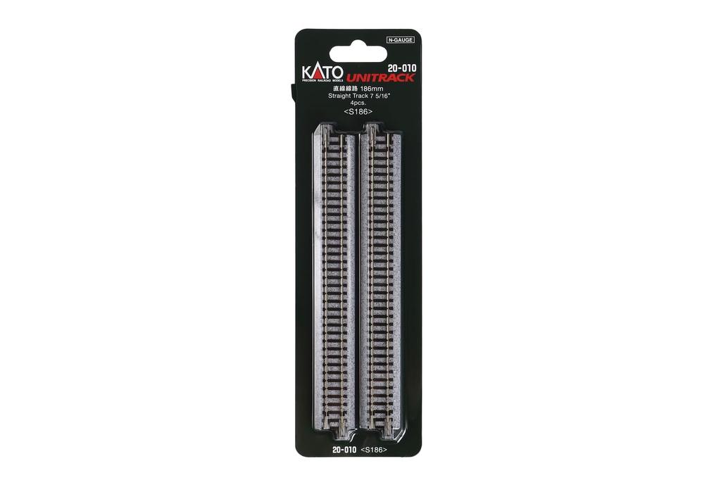 KATO N Gauge Straight Set of Model Railroad Supplies Track, 186mm, 4, 20-010,