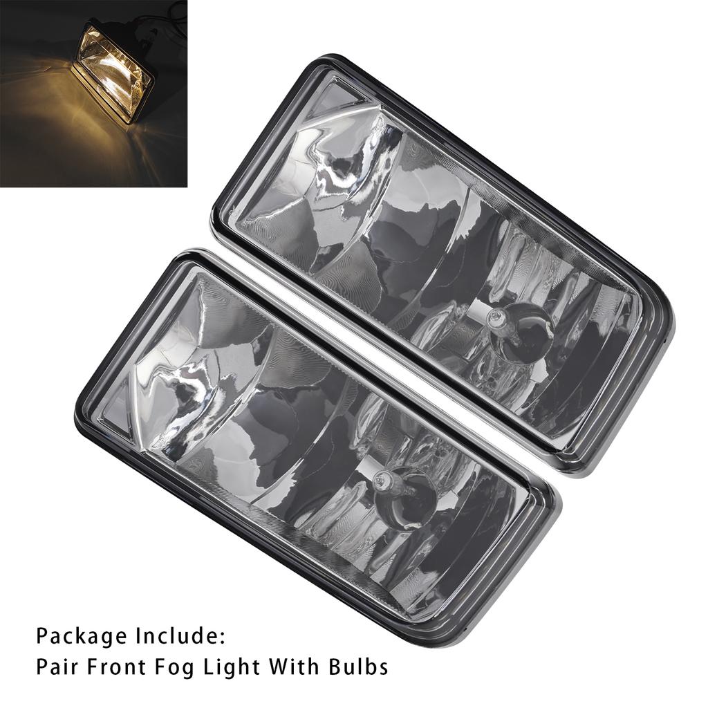 Pair Front  Fog Light Lamps With Bulbs For Chevy Silverado 2007-2013 Clear Lens
