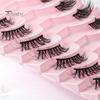 Handmade 10 Pairs Half Fake Lashes Natural Curl Wispy Thick 3D Effect Removable Extension Simulated Eyelash Planting Reusable Women Artificial