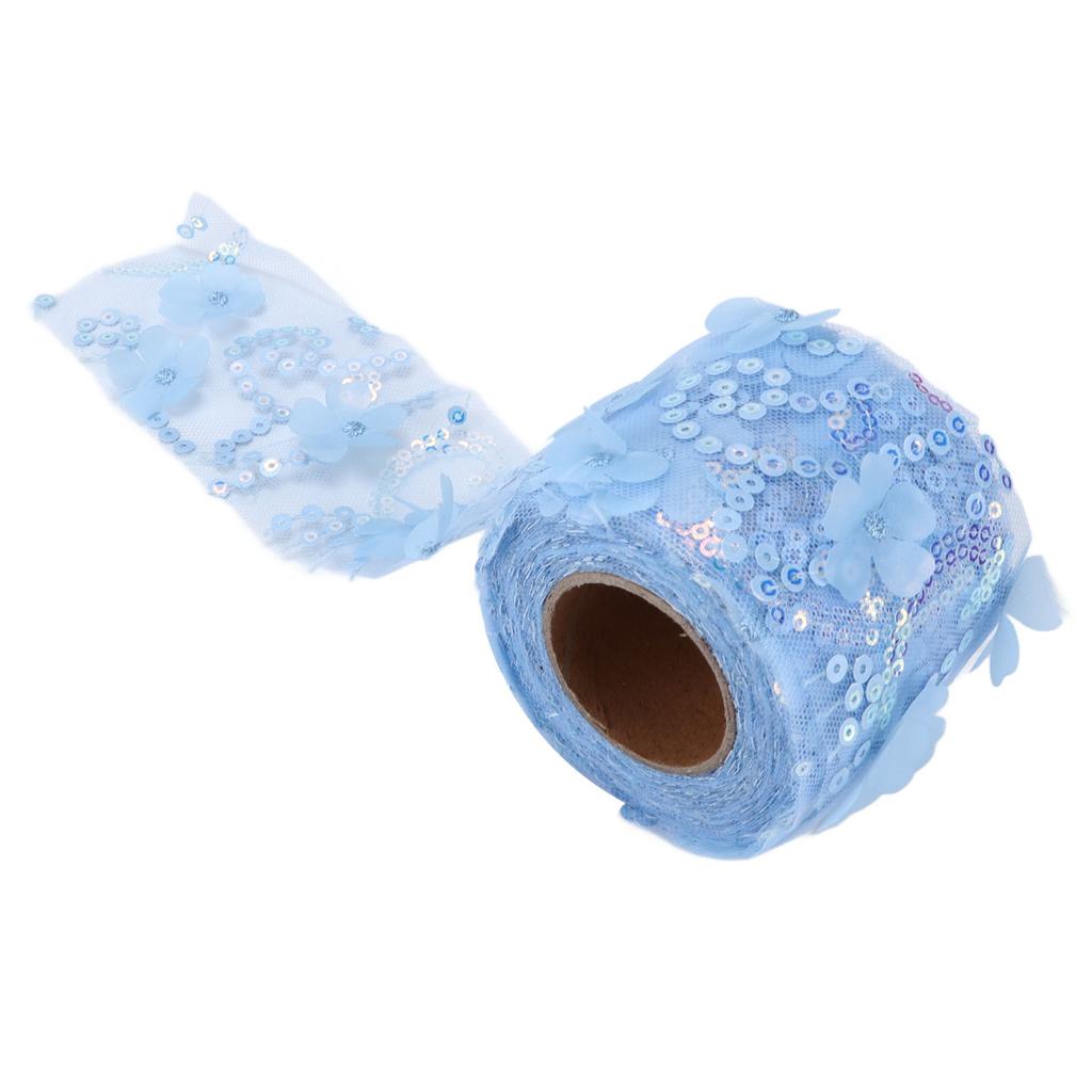 Tulle Fabric DIY Craft Abrasion Resistance Little Flash Portable Polyester Sequined Tulle Roll 6cm