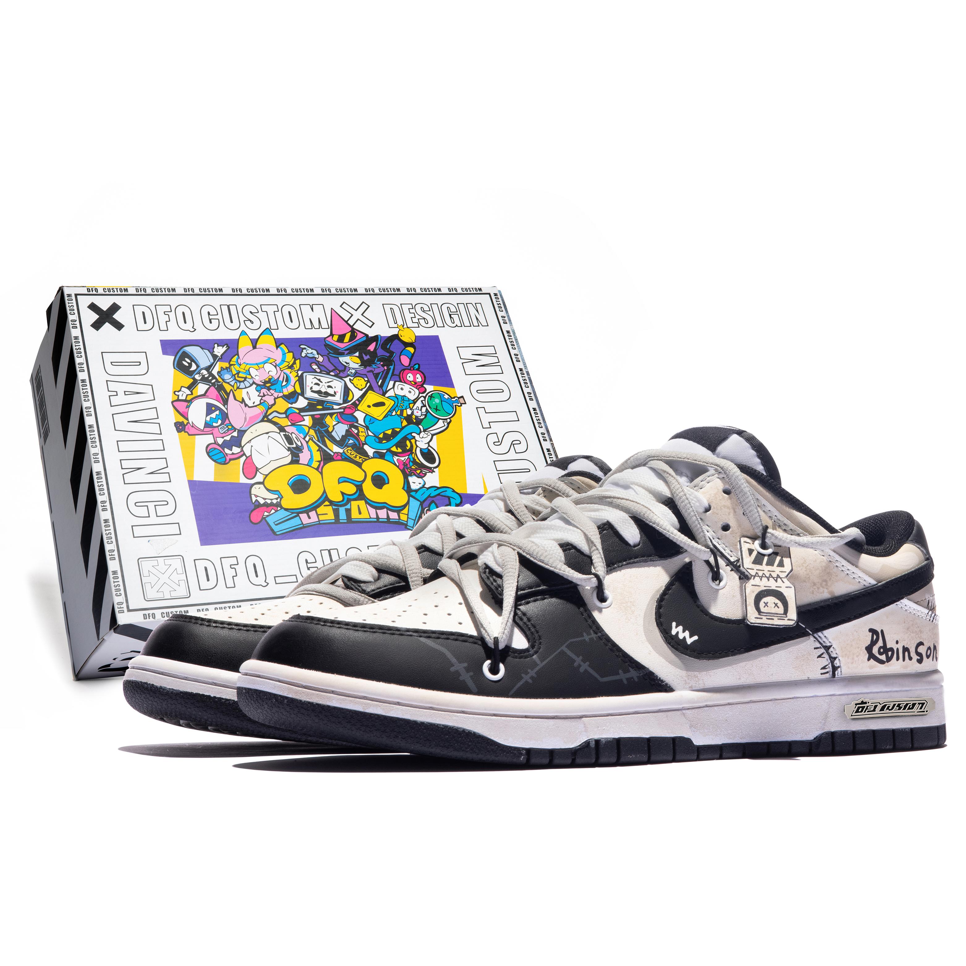 

Nike Dunk Quick Dry Abrasion Resistant Balance Low top Skateboard Shoes GS Beige White Black Brown CW1590-100(TeamM-S-BOX) 37.5